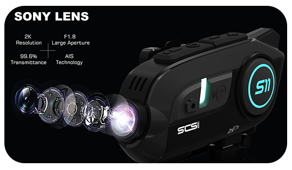 s11 bluetooth intercom with sony lens
