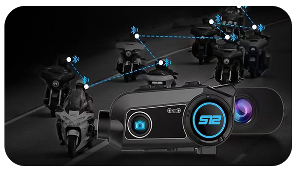 s12 motorcycle bluetooth intercom for multiple people