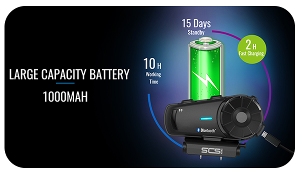 s3 motorcycle intercom battery